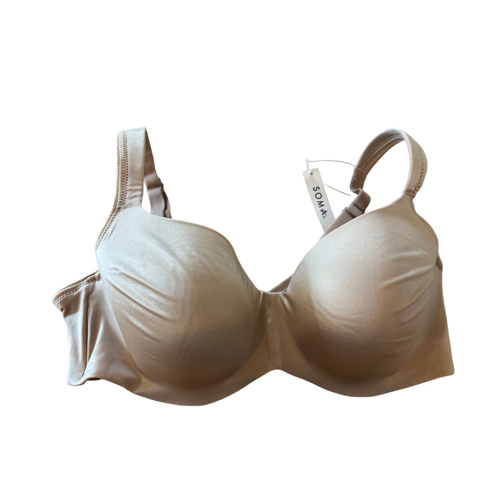 Soma Stunning Support Smooth Balconette Bra 38D Warm Amber Tan 570266027 NEW